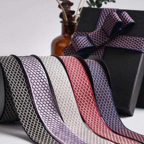 5 yards Diamond Grid Ribbon for DIY Hair Bow Accessories Cake Gift Bouquet Packaging Clothing Sewing Trims Material
