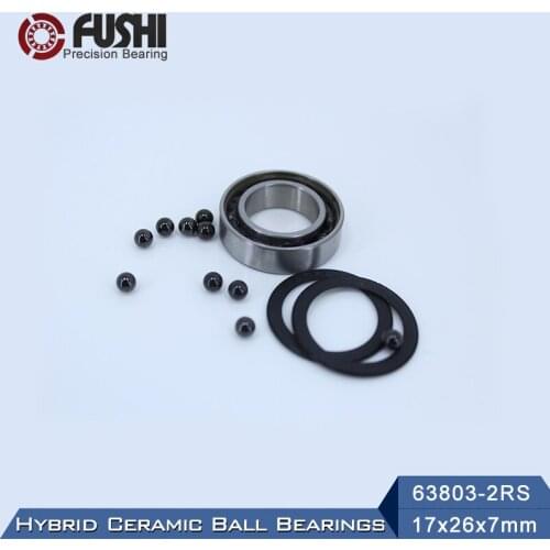 63803 Hybrid Ceramic Bearing 17*26*7 mm ABEC-1 ( 1 PC ) Industry Motor Spindle 63803HC Hybrids Si3N4 Ball Bearings 3NC 63803RS