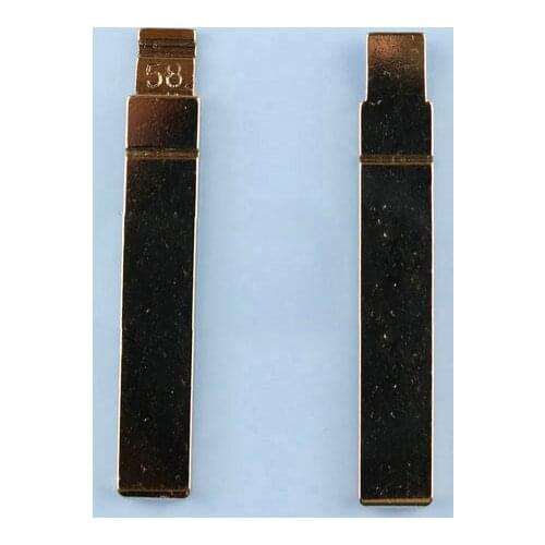 NO.58 Side Replacement Remote Key Blade For Citroen Peugeot 307 207 308 Flip Folding Key Blank VA2 Blade Without Groove