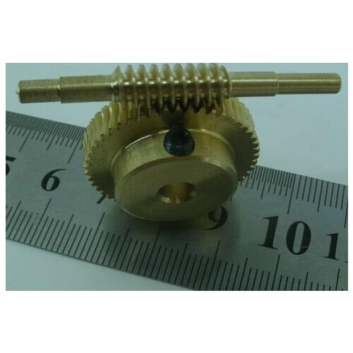 Diameter:27mm Hole:5mm 0.5M 50Teeths 1:50 Copper vortex worm rods gear Turbo worm gear