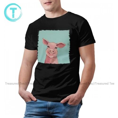 Pig T-Shirt Streetwear Awesome 100 Cotton T Shirt Printed Short-Sleeve Tee Shirt Male Oversize