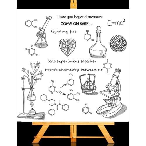 Chemical Experiment Transparent Stamps New 2021 Rubber Silicone Seal for DIY Scrapbooking Card Making Album Decoroation Crafts