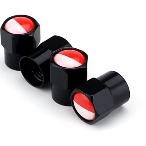 Car Wheel Tire Valve Caps For Poland Flag Logo for BMW X5 Mercedes Ford Mustang Jeep Honda Toyota Alfa Romeo Renault Ssangyong