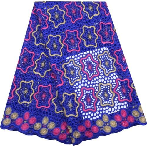 Royal Blue African Dry Lace Fabric 2020 Embroidered Nigerian Laces Fabric High Quality French Tulle Lace Fabric For Dress 1801