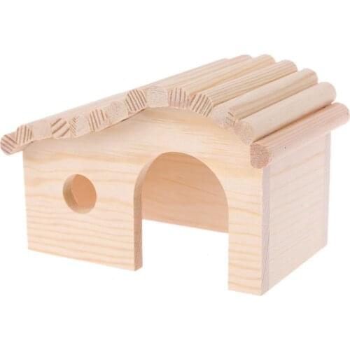 Easy To Clean Wooden Hamster Hiding Hut For Small Animals Dwarf Mouse Exercise Toy Small House Pet Supplies