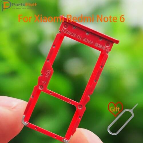 SIM Card Tray for Redmi Note6 SIM Card Slot + TF Card Tray for Redmi Note 6 Replacement Parts with free Eject Pin