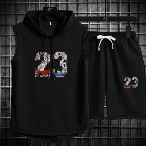 Mens track suit summer sportswear two-piece t-shirt shorts brand tracksuit jogging mens sports suit fitness clothes exercise