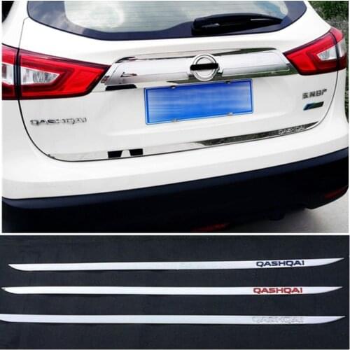 Fit For Nissan Qashqai j11 2014-2019 ailgate Rear Door Bottom Cover Molding Trim Stainless Steel back door trim car Accessories