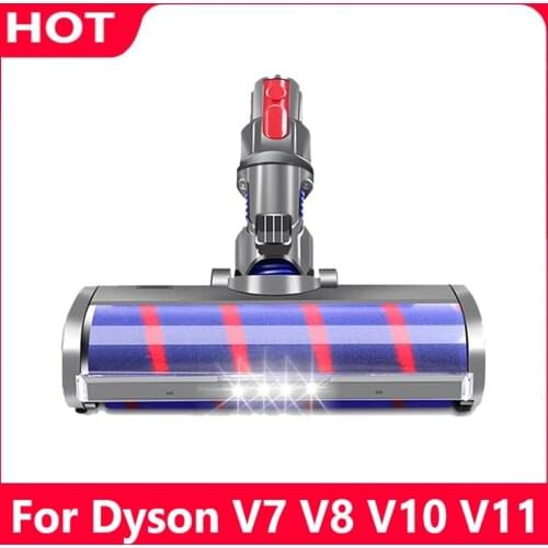 Electric Brush Head Suction Head Roller Brush For Dyson V7/V8/V10/V11 Accessories Handheld Vacuum Cleaner V7 LED Spare Parts