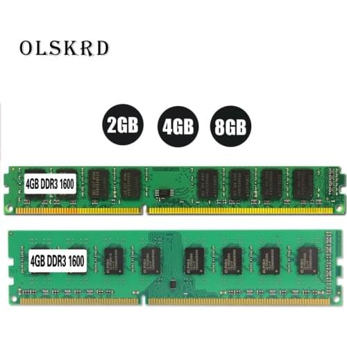 Olskrd New 2GB DDR3 RAM 4GB/8GB 1333MHZ/1600MHz Desktop Memory Module 240pin 1.5V DIMM Intel/AMD System PC Memory RAM