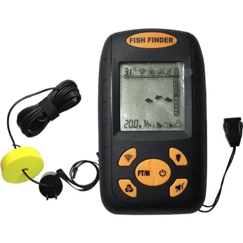 Portable Fish Finder Handheld Kayak Fishfinder Wired Fish Max Depth100M Finder Sonar Sensor Transducer for Boat Sea Fishing