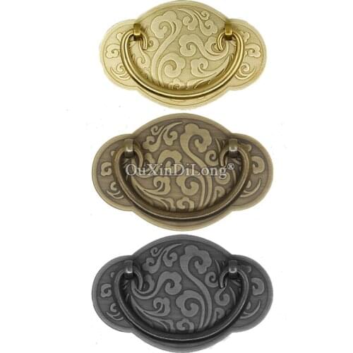 Retro Vintage 10PCS European Antique Brass Cabinet Handles Drawer Pulls Cupboard Wardrobe TV Shoe Cabinet Pens Handles&Knobs