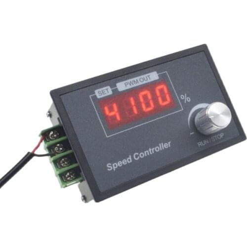 Intelligent PWM DC motor speed controller encoder knob 6V12V24V36V48V frequency can be set