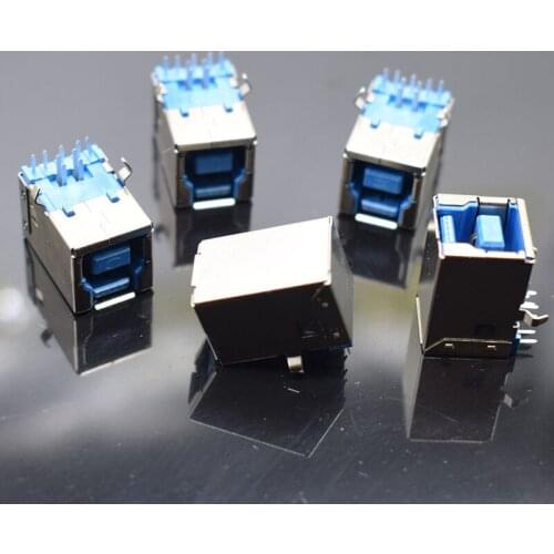 Blue glue mother high-speed interface USB 3.0 3.0 B type B mouth mother 90 pins Printer interface