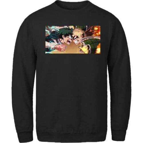 My Hero academy Sweatshirt Mens Fashion Male Hoodie Vintage Standard Leisure Mans Clothing Comfortable Fall Moletom Masculino