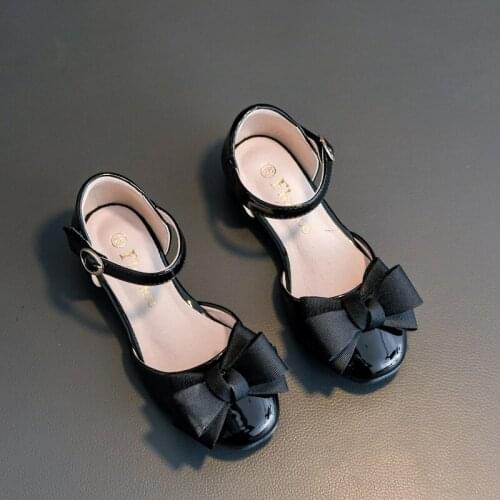 3 5 7 9 10 11 12 Year ChildrenS Dance Shoes Patent Leather Summer For Little Girls Party Sandals Fashion Bow Kids Princess Shoe