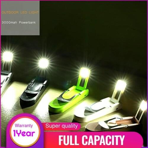 FERISING Power Bank Real 3000mAh with Outdoor travel LED Light Portable Backup Battery Charger Powerbank Desk Lamp