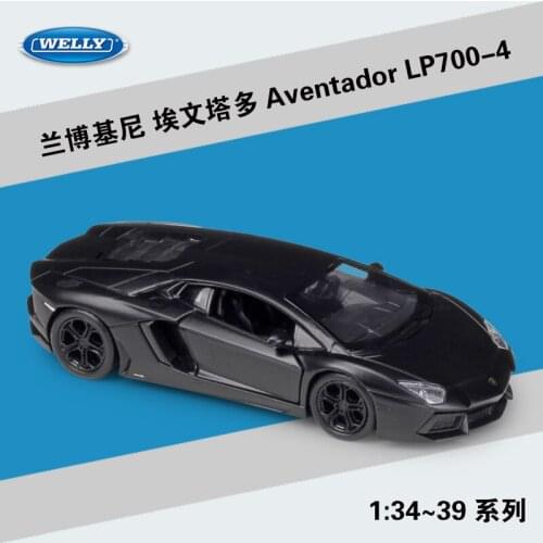 Welly 1:36 Diecast Metal Model Car Toy For Lamborghini AVENTADOR-LP700 Alloy Car Toy Model with Pull back function For Kids Gift