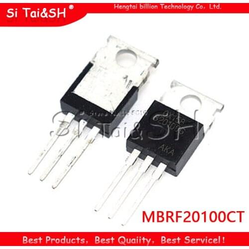 10PCS MBRF20100CT TO220F MBRF20100 TO-220F 20A 100V TO-220 SCHOTTKY DIODE