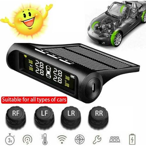 2019 Solar Car Tyre Pressure Monitoring System Power Charging Digital Car Accessory CSL88