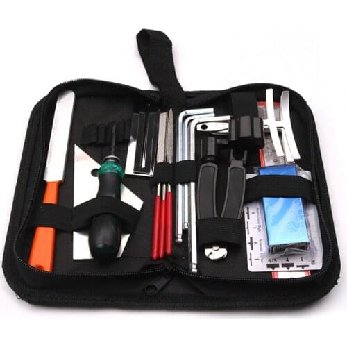 25 Pcs Guitar Tool Kit Repairing Maintenance Tools String Organizer String Action Ruler Gauge Measuring Hex Wrench Tool
