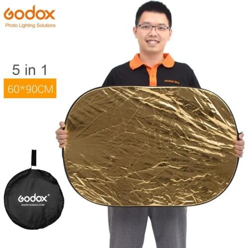 Godox 24" * 35" 60 x 90cm 5 in 1 Portable Collapsible Light Oval Photography/Photo Reflector for Studio