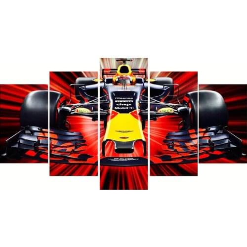 New hot 5pcs Full Square/Round Drill 5D DIY Diamond Painting "Racing car" Multi-picture Combination Embroidery 5D Home Decor
