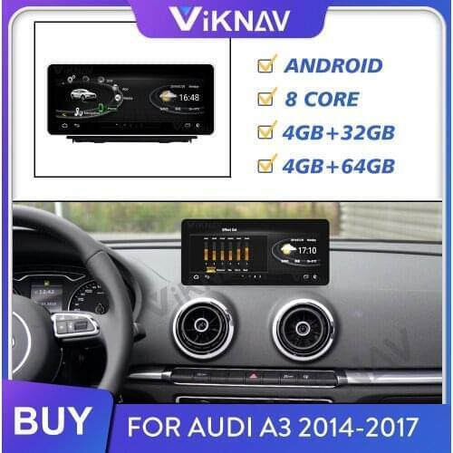 Android Car Radio for Audi A3 2014 2015 2016 2017 Auto Audio Stereo Receiver Multimedia Player GPS Navigation Tape Recorder