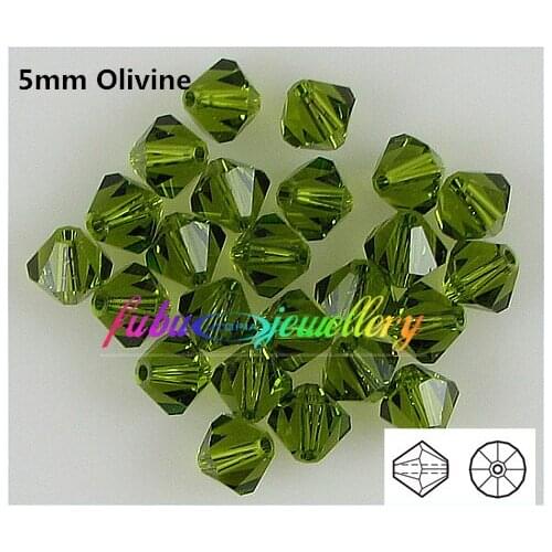 Free Shipping! 144pcs/Lot, AAA Chinese Top Quality 8mm Olivine Crystal Bicone Beads