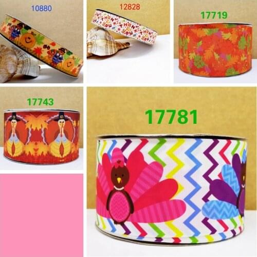 Free shipping 50 yard cartoon printed grosgrain ribbon 10842