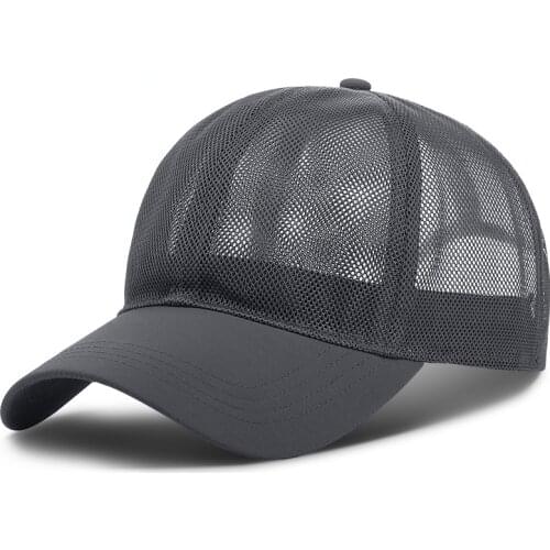 Womens Solid Mesh Baseball Caps For Men Girls Boy Fashion 2021 Summer Breathable Snapback Hip Hop Caps Simple Sun Visor Dad Hat