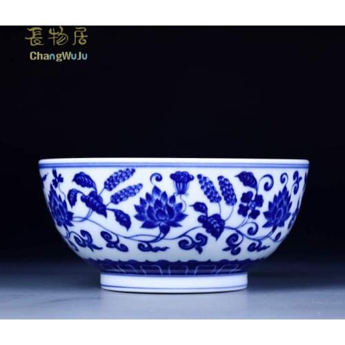 Changwuju in Jingdezhen Bowls porcelain table ware of the 7inch hand painted blue and white noodle bowl as well as salad bowl