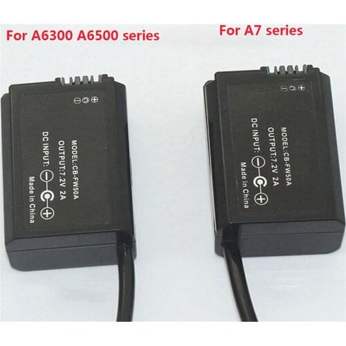 Faux Battery Adapter Cables For DJI Ronin-S Gimbal to FW50 Faux Battery DC Coupler Cable for Sony A7 A7S A7R A7S2 Camera