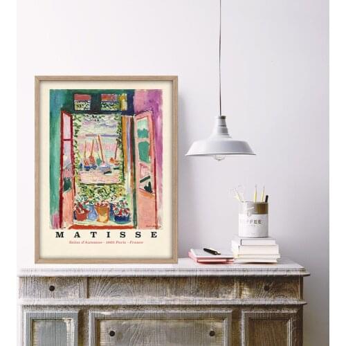 Henri Matisse The Open Window Pink Art Matisse Poster Exhibition La Fenêtre ouverte à collioure High Quality Print Large Size