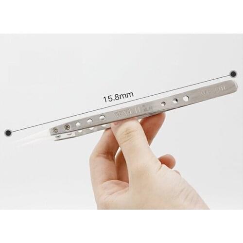 Stainless Steel Handle Ceramic Tweezers High temperature resistance Cellphone fly wire tweezers Repair Tool