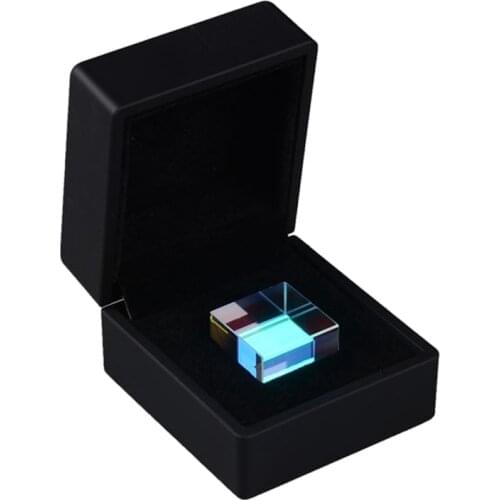 Condenser Prism with Light Box Color Prism Square Prism Optical Glass Lens Experimental Instrument