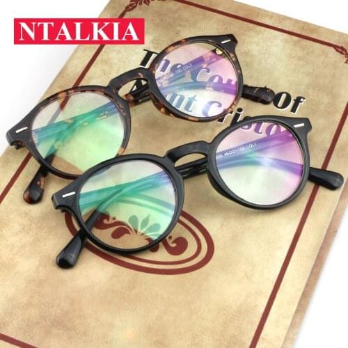 Fashion Women Glasses Frame Transparent glasses Frame Vintage Round Clear Lens Glasses Optical Spectacle Frame Radiation protect