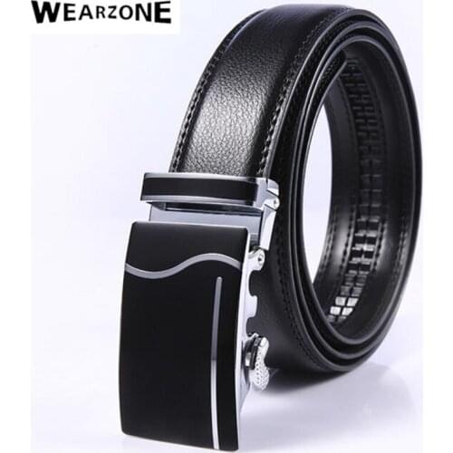 WEARZONE 2017 Men Belt Designer Belts Men Automatic Buckle Cowhide Belts Luxury Comfort Click Belt