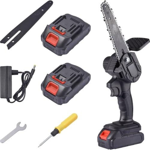 6-Inch Electric Mini Chain Saws Pruning ChainSaw Cordless Garden Tree Logging Trimming Saw For Wood Cutting With Lithium Battery