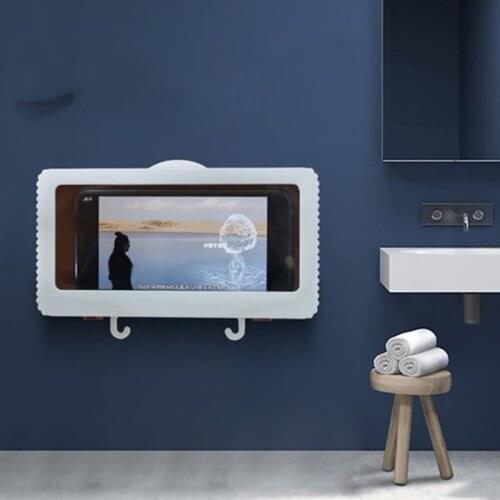 Liner Tablet Or Phone Holder Waterproof Case Box Wall Mounted All Covered Mobile Phone Shelves Self-Adhesive Shower Accessories