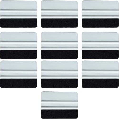 FOSHIO 5/10pcs Wrapping Film Plastic Squeegee Carbon Fiber Fabric Edge Felt Card Scraper Car Window Tints Sticker Cleaning Tools