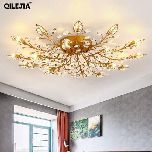 Modern Crystal Chandelier G9 Living Room Lustres De Cristal Decora Tiffany Pendants And Chandeliers Home Lighting Indoor Lamp