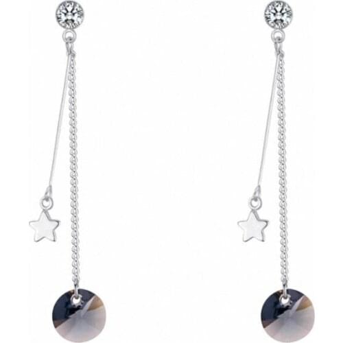 TRACYSWING Element Brand Real Austrian Crystals Fashion Heart trendy Dangle Earrings For Women Th-131511