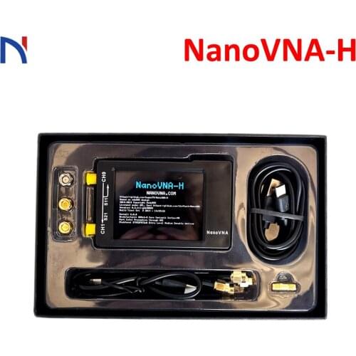 NanoVNA-H Vector Network Analyzer 50KHz~1.5GHz Nano VNA Shortwave HF VHF UHF UV Antenna Analyzer + Battery + LCD + Plastic Case