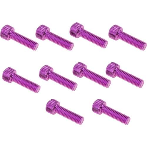 10pcs M6 x 20mm Pitch Alloy Steel Hex Bolt Socket Head Cap Screws Purple Strength and Corrosion Resistance