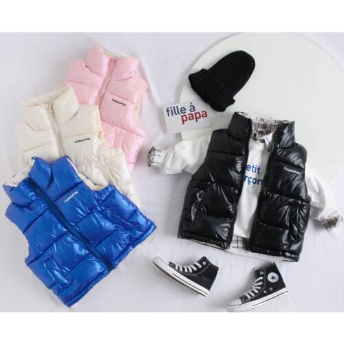 Warm Child Waistcoat Baby Girls Vest For Boys Kids Waistcoat Childrens High Collar Sleeveless Jacket For Boy Sport Outerwear