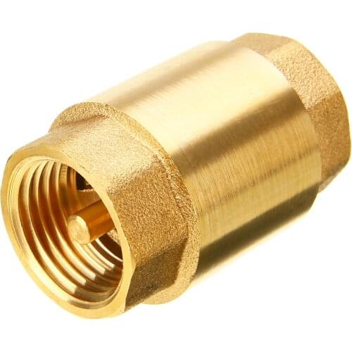 1Pcs Durable Brass Check Valve 1/2'' NPT Thread In-Line Spring Check Valve 200WOG For Air Gas Water Control Valve