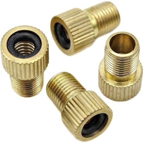 4Pc Aluminum Alloy Bike Valve Adapter Bike Inner Tube Caps Cover Adapter Racing Bicycle Inflate Tire Part