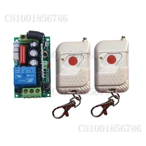 AC220V 1CH 10A 1000W Wireless Remote Control Light Switch System Toggle Momentary Latched /Lamp LED SMD Access System