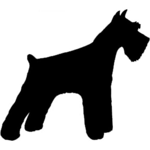 Car Sticker Schnauzer Dog Cartoon Car Sticker Car Cover Scratch Decorative Sticker Applique Accessories Black/White,13cm*13cm